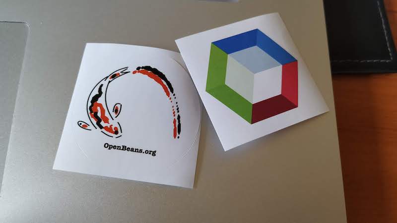 OpenBeans and NetBeans stickers